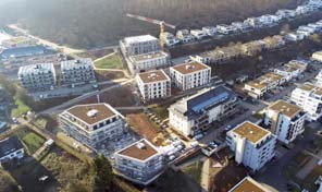 Luftbild Zenz Massivhaus Baustelle in Trier-Feyen Castelnau 